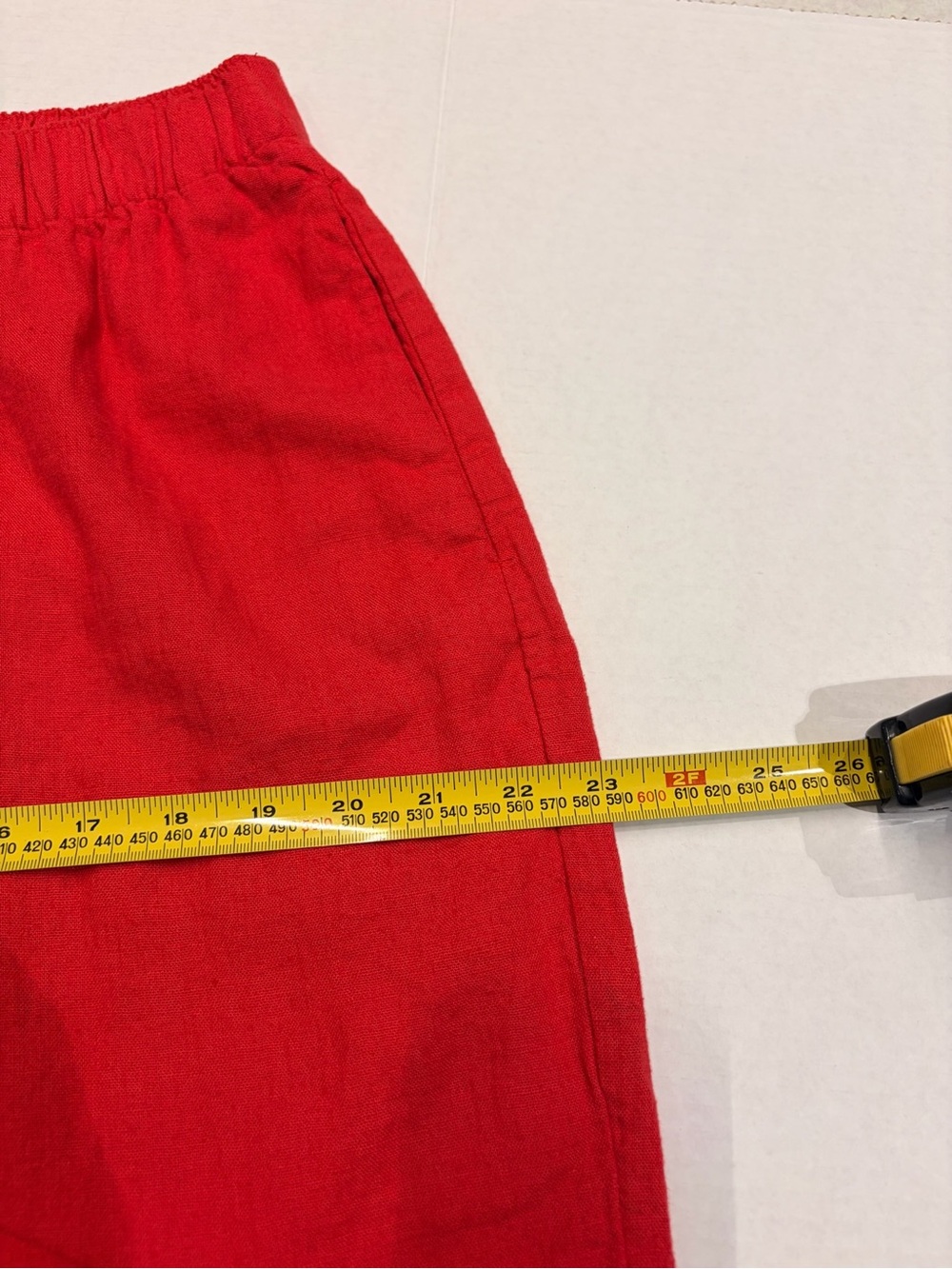 🌻ABERCROMBIE & FITCH Red Elastic-Waist Lined Pants - Picture 7 of 13
